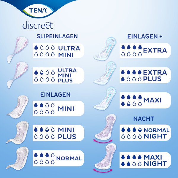 TENA LADY Discreet Inkontinenz Einlagen maxi