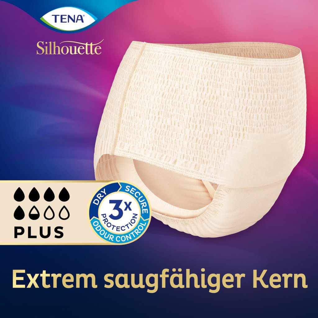 TENA SILHOUETTE Plus L creme Inkontinenz Pants