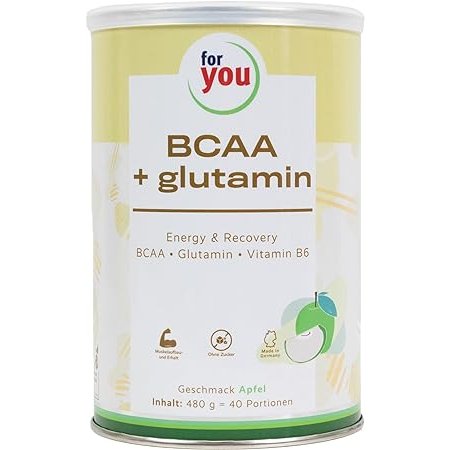 FOR YOU BCAA+glutamin Energy & Recovery Apfel Plv.