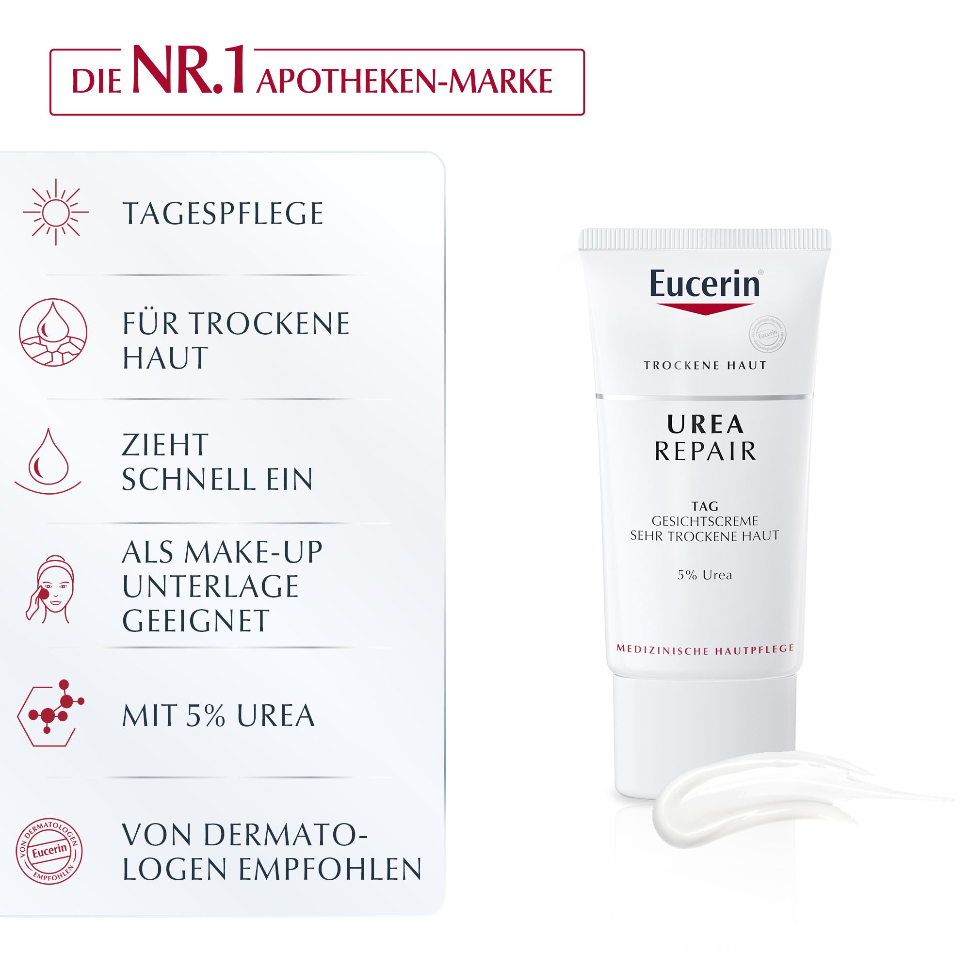 EUCERIN UreaRepair Gesichtscreme 5% Tag