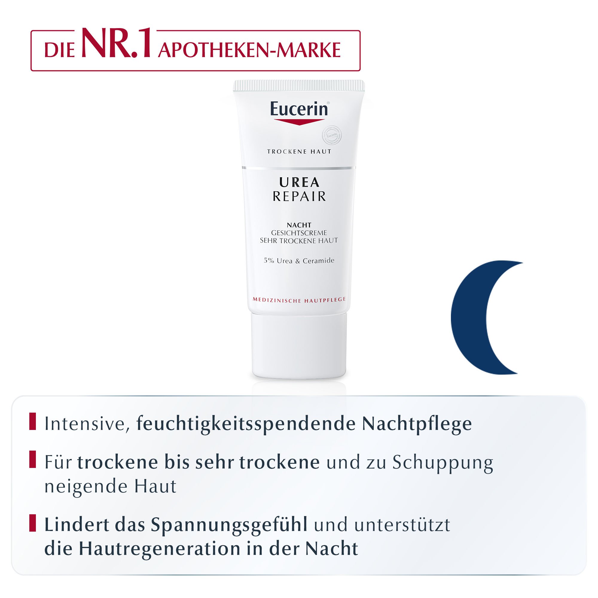 EUCERIN UreaRepair Gesichtscreme 5% Nacht