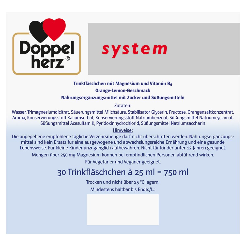 Doppelherz system Magnesium 375 Liquid + B6
