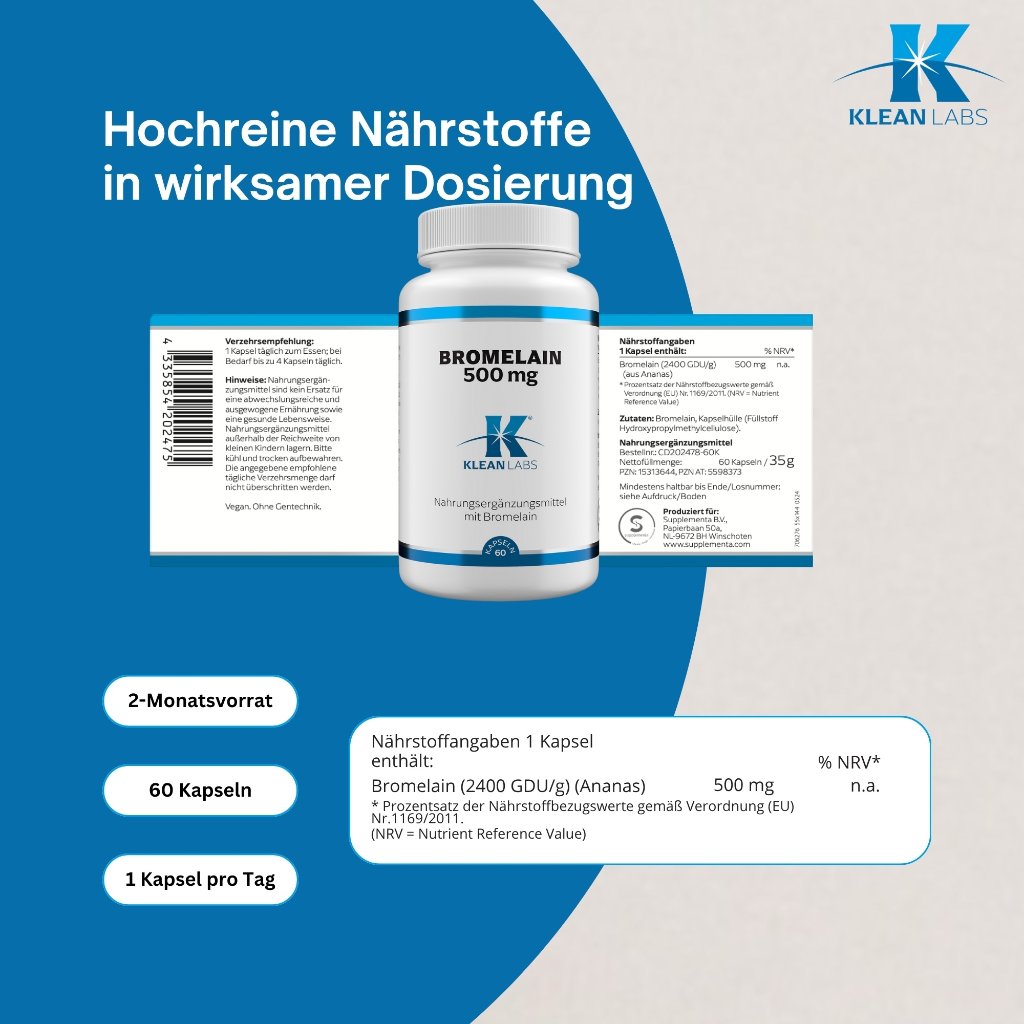 Klean Labs Bromelain 500mg