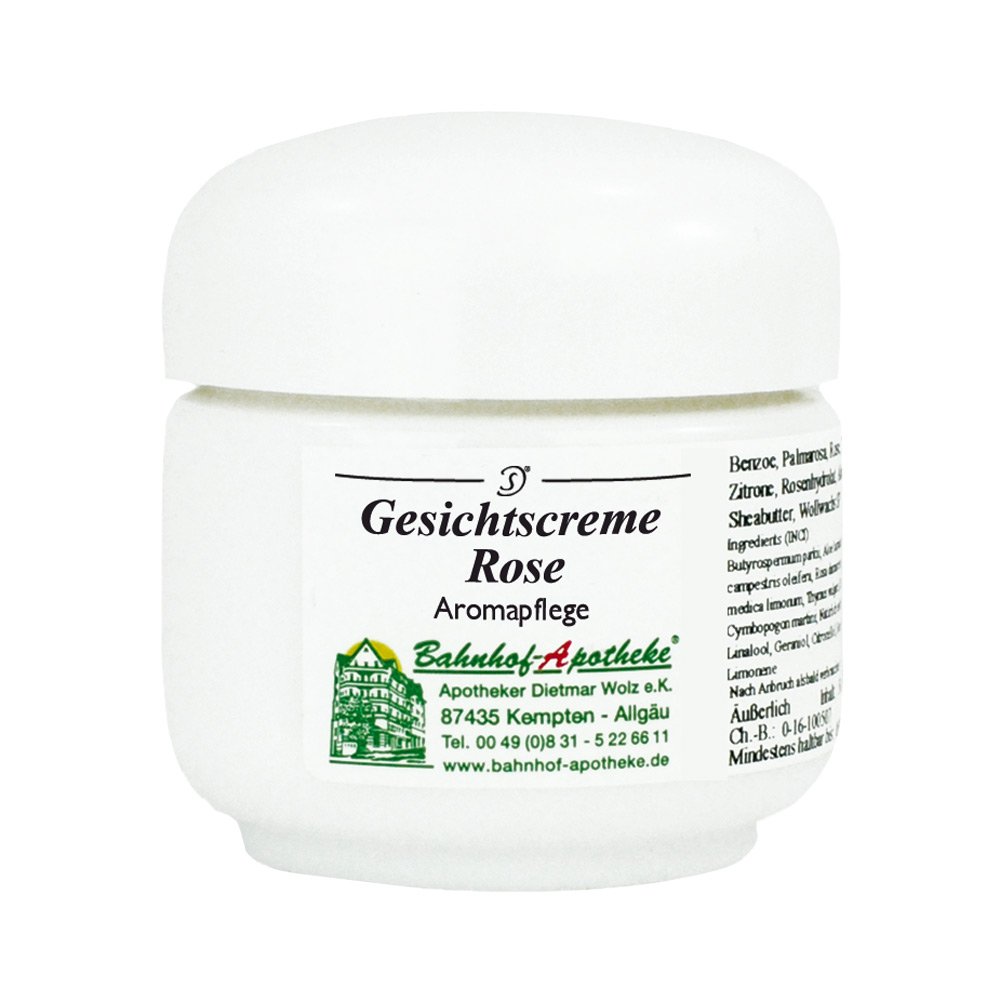 GESICHTSCREME Rose Glastiegel