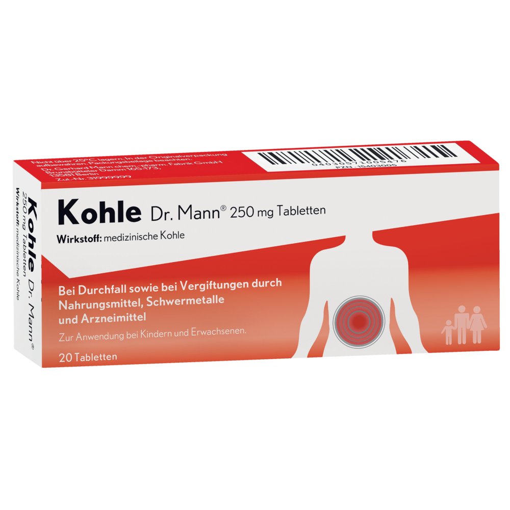 KOHLE Dr.Mann 250 mg Tabletten