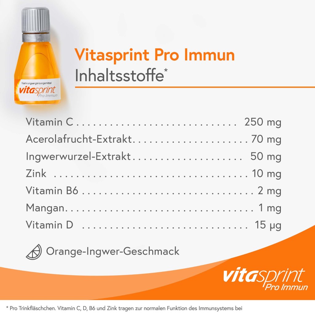 Vitasprint Pro Immun, Nahrungsergänzungsmittel mit Vitamin D, Vitamin C, 24 St.
