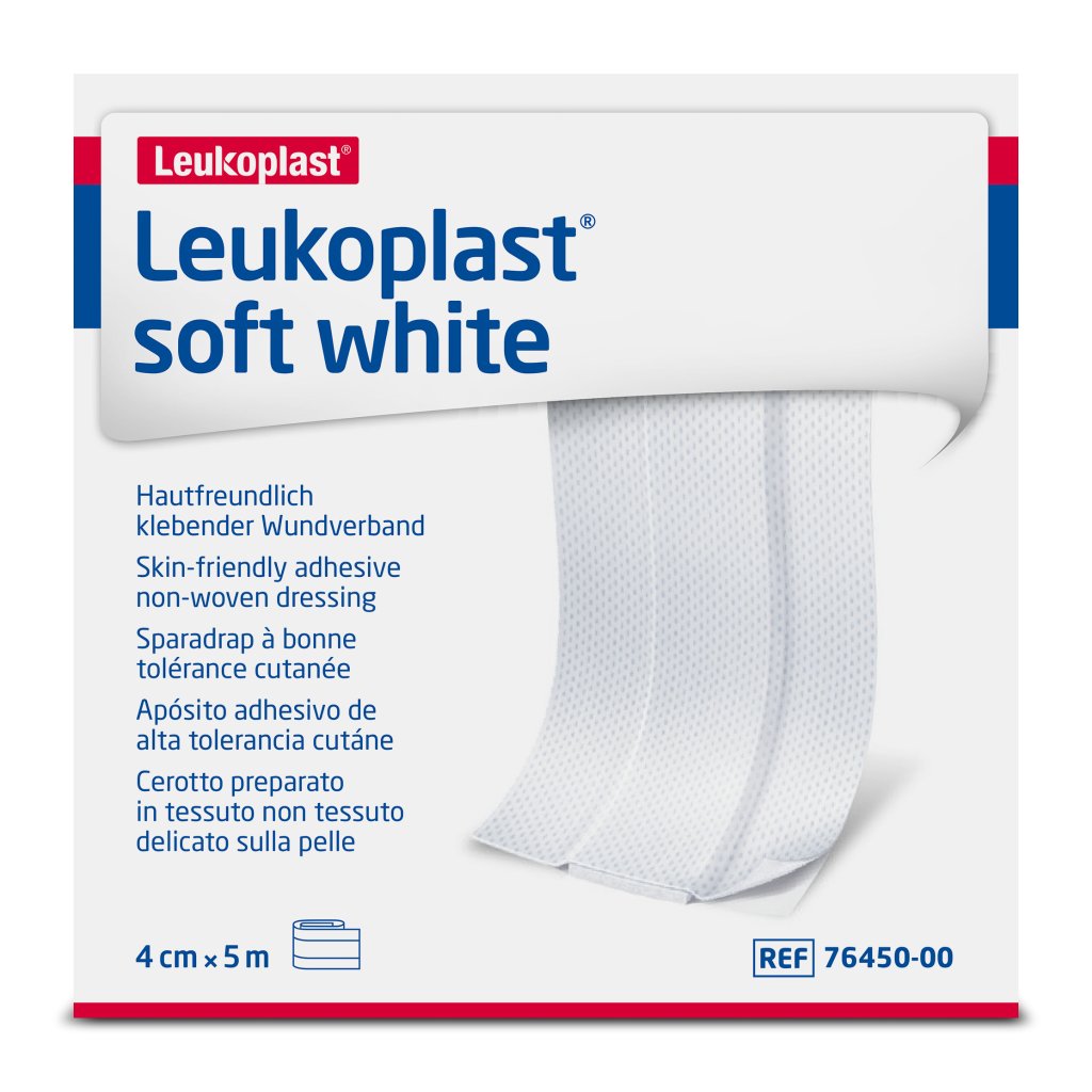 LEUKOPLAST soft white Pflaster 4 cmx5 m Rolle