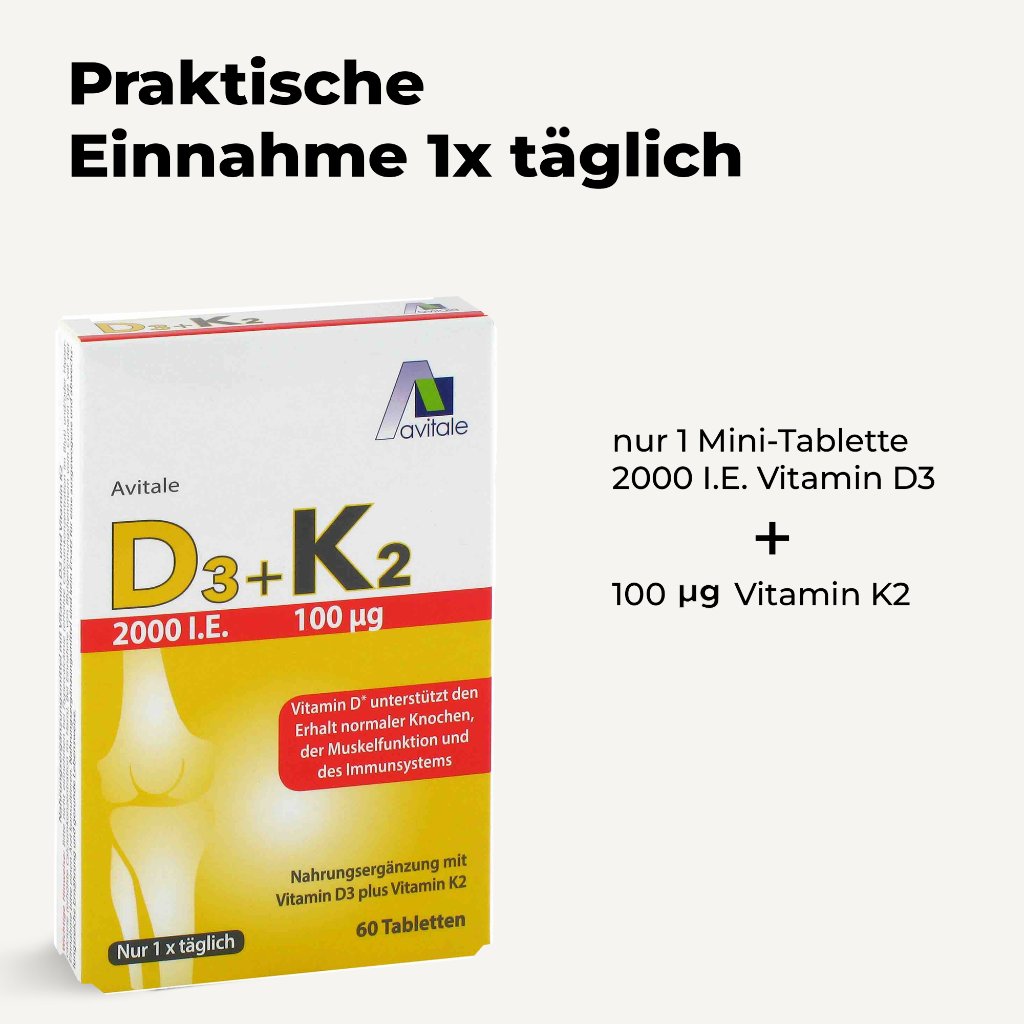 D3+K2 2000 I.E.+100 μg Tabletten