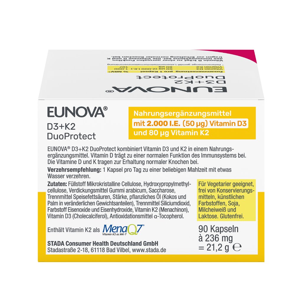 EUNOVA DuoProtect D3+K2 2000 I.E./80 μg Kaps.Kombi