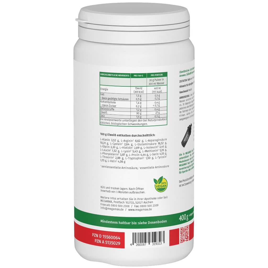 MEGAMAX Soja Eiweiß neutral Pulver