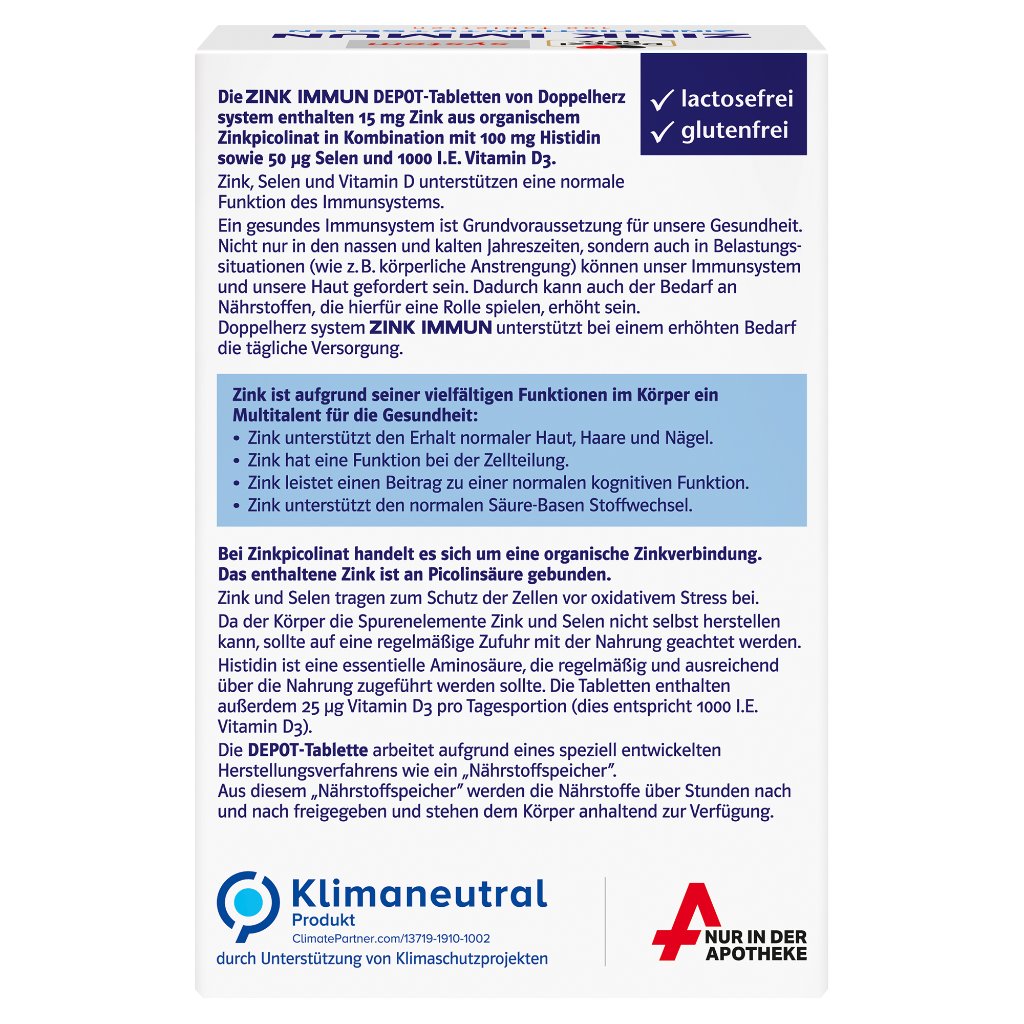 Doppelherz system Zink Immun DEPOT