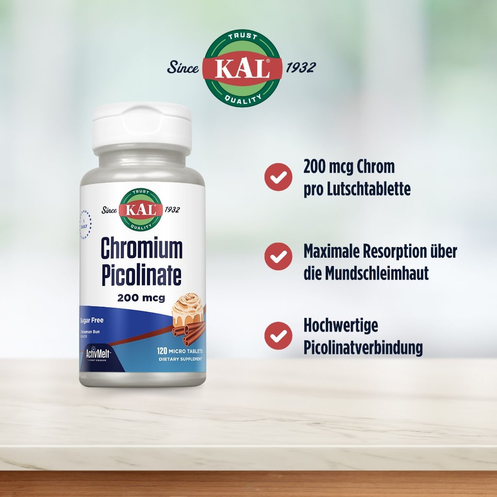 KAL Chrom Picolinat 200 mcg ActivMelt