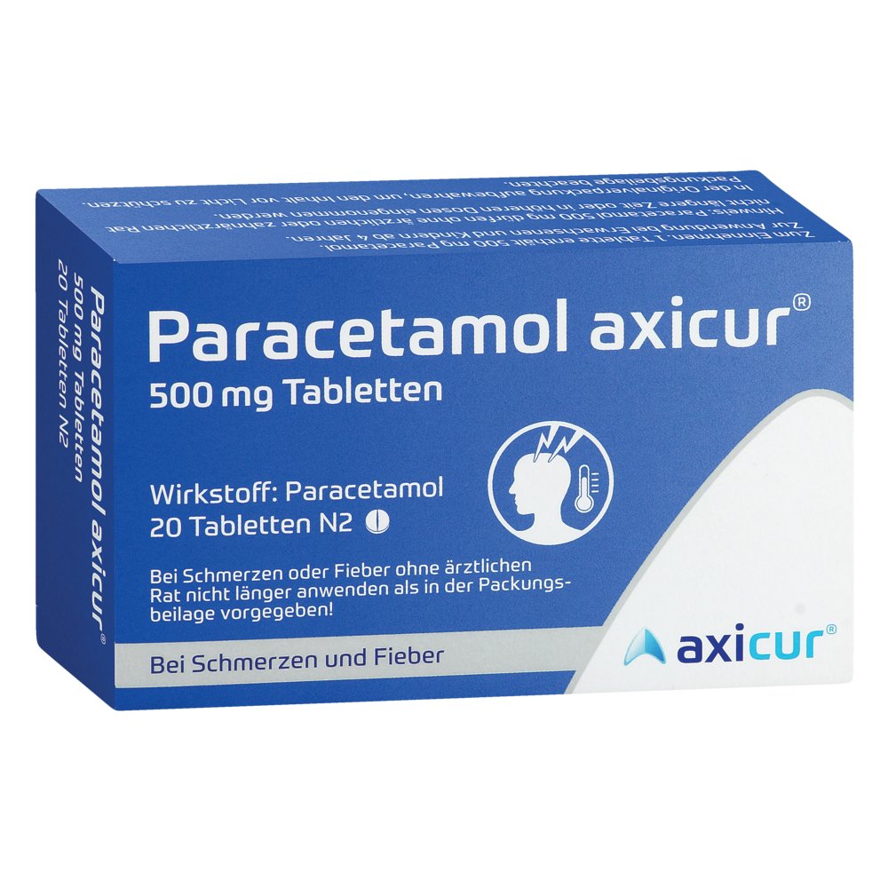 PARACETAMOL axicur 500 mg Tabletten