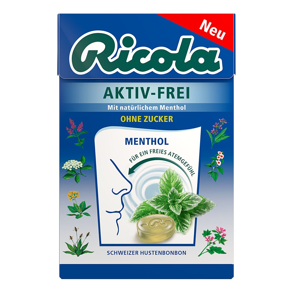 RICOLA Aktiv-Frei ohne Zucker Bonbons