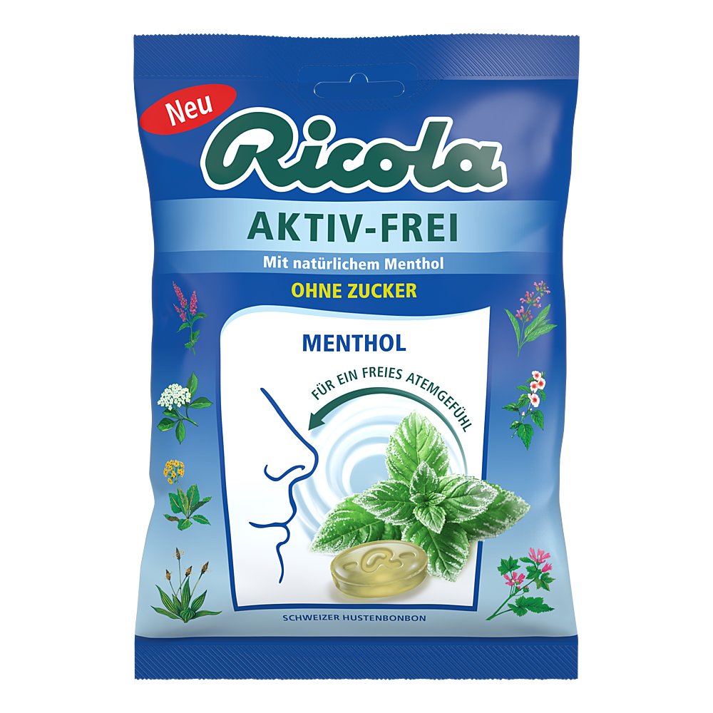 RICOLA Aktiv-Frei ohne Zucker Bonbons