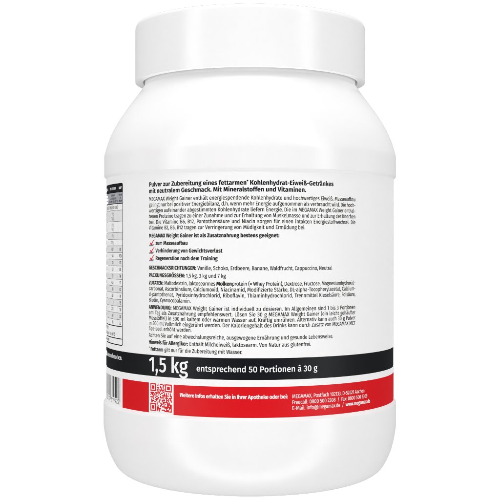 WEIGHT GAINER Megamax Neutral Pulver