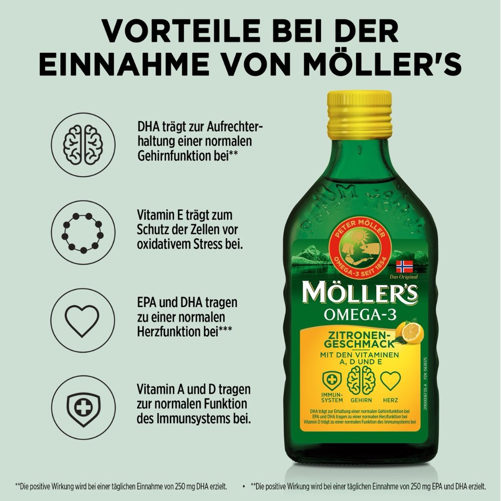 MÖLLER'S Omega-3 Zitronengeschmack Öl