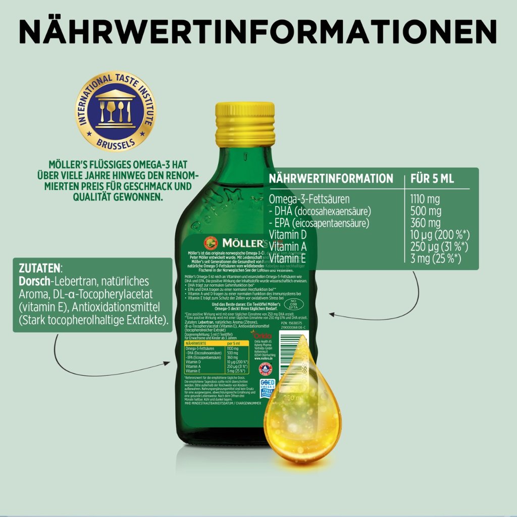 MÖLLER'S Omega-3 Zitronengeschmack Öl