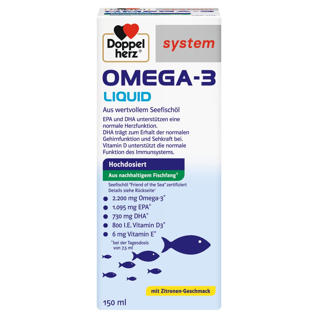 Doppelherz system OMEGA-3 LIQUID - Hochdosiertes Fischöl