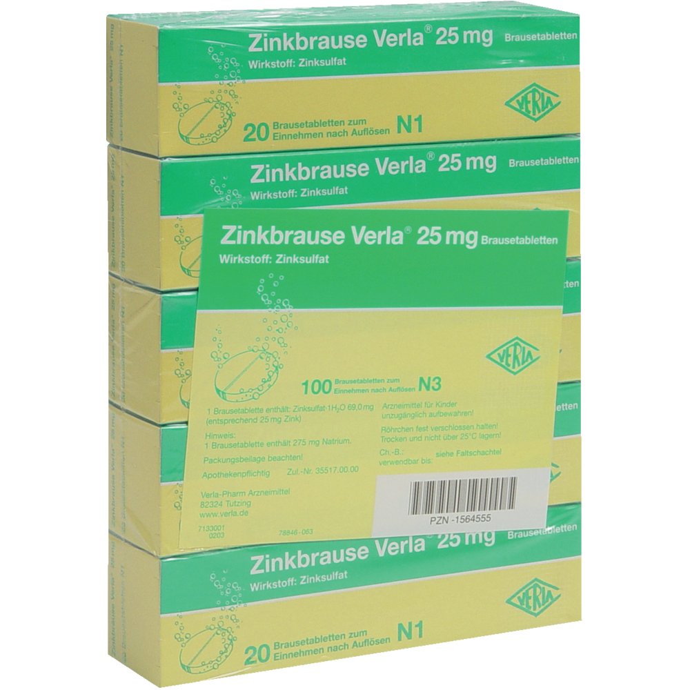 ZINKBRAUSE Verla 25 mg Brausetabletten