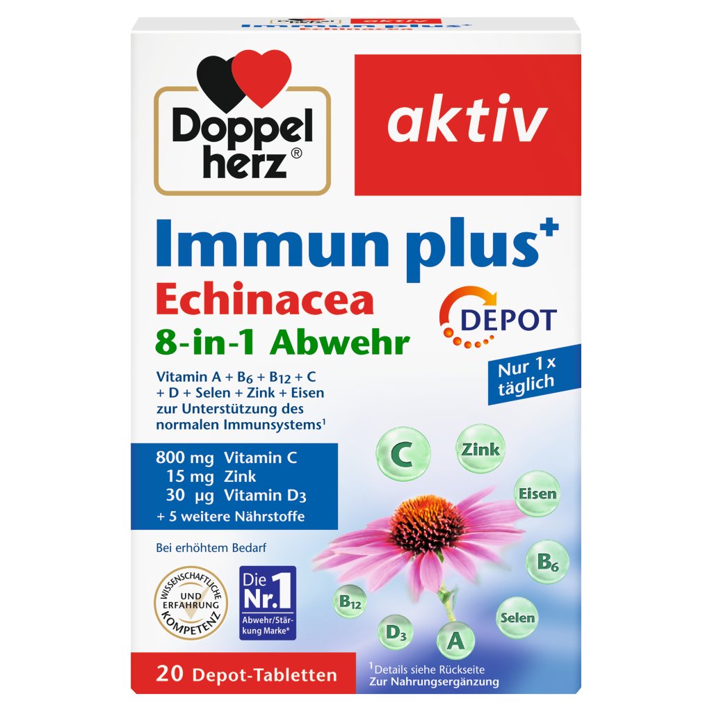 Doppelherz Immun plus+ Echinacea - 8-in-1 Abwehr DEPOT
