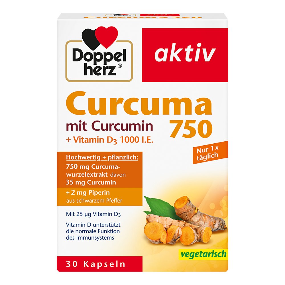 DOPPELHERZ Curcuma 750 Kapseln