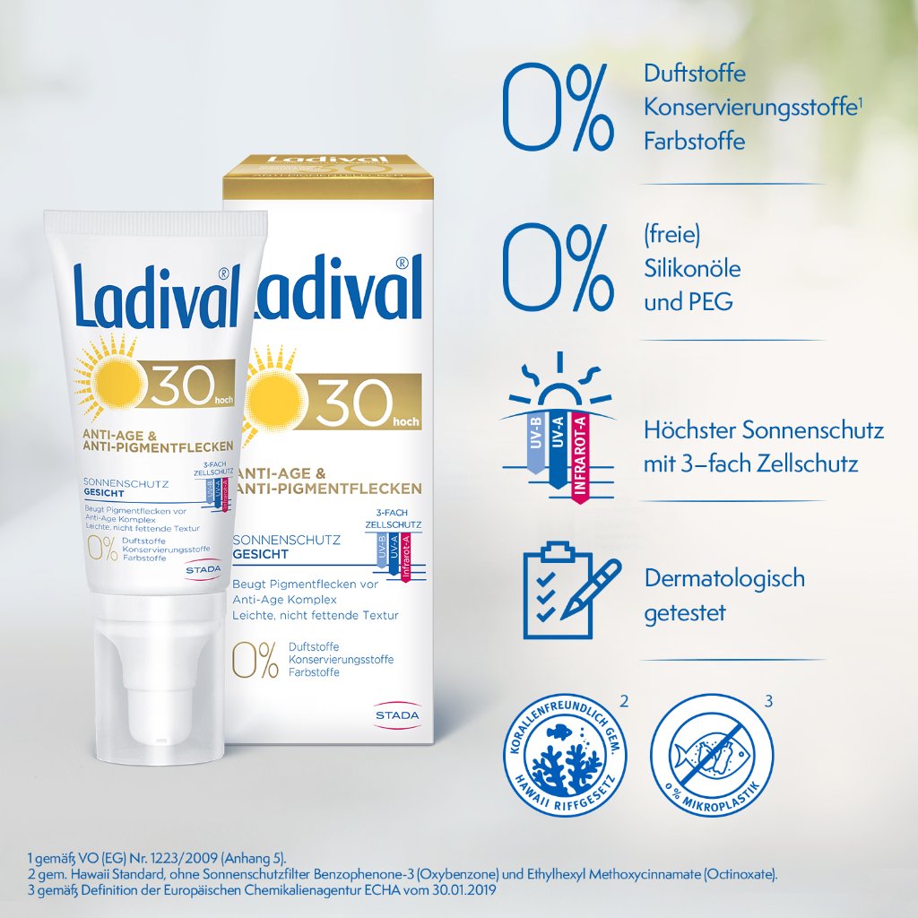 LADIVAL Sonnenschutz Gesicht Anti-Pigm.Cr.LSF 30