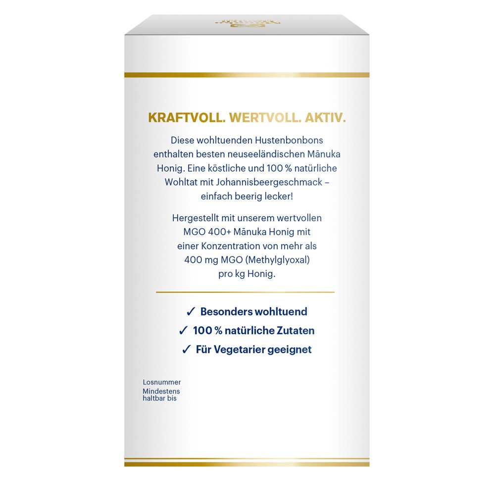 MANUKA HEALTH MGO 400+ Lutschbonb.schw.Johannisb.