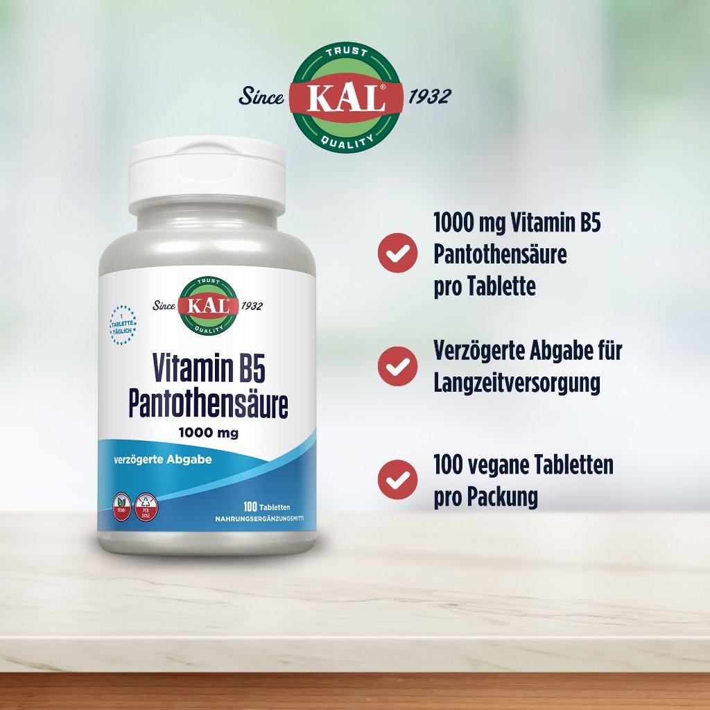 KAL Vitamin B5 1000 mg Pantothensäure