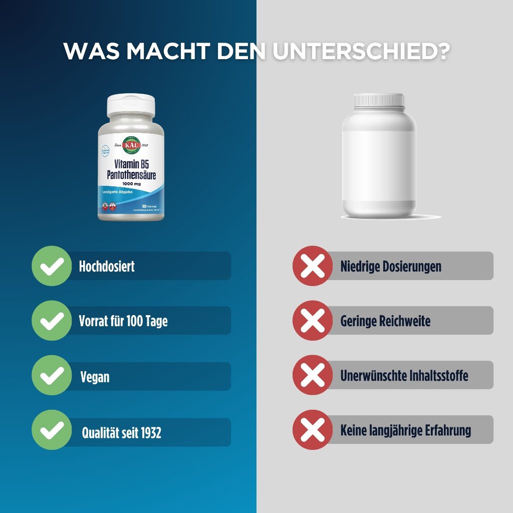 KAL Vitamin B5 1000 mg Pantothensäure