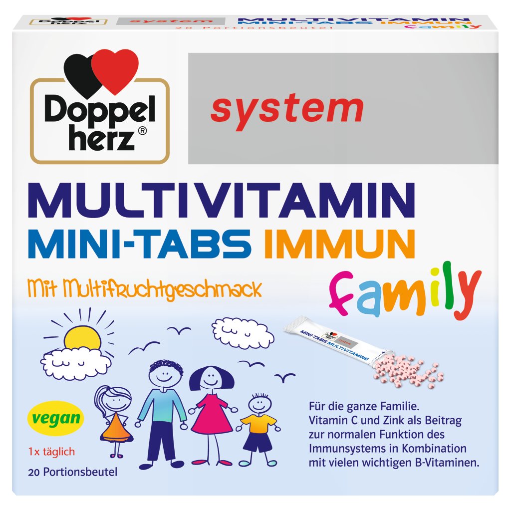 Doppelherz system MULTIVITAMIN MINI-TABS family - Mit Multifruchtgeschmack