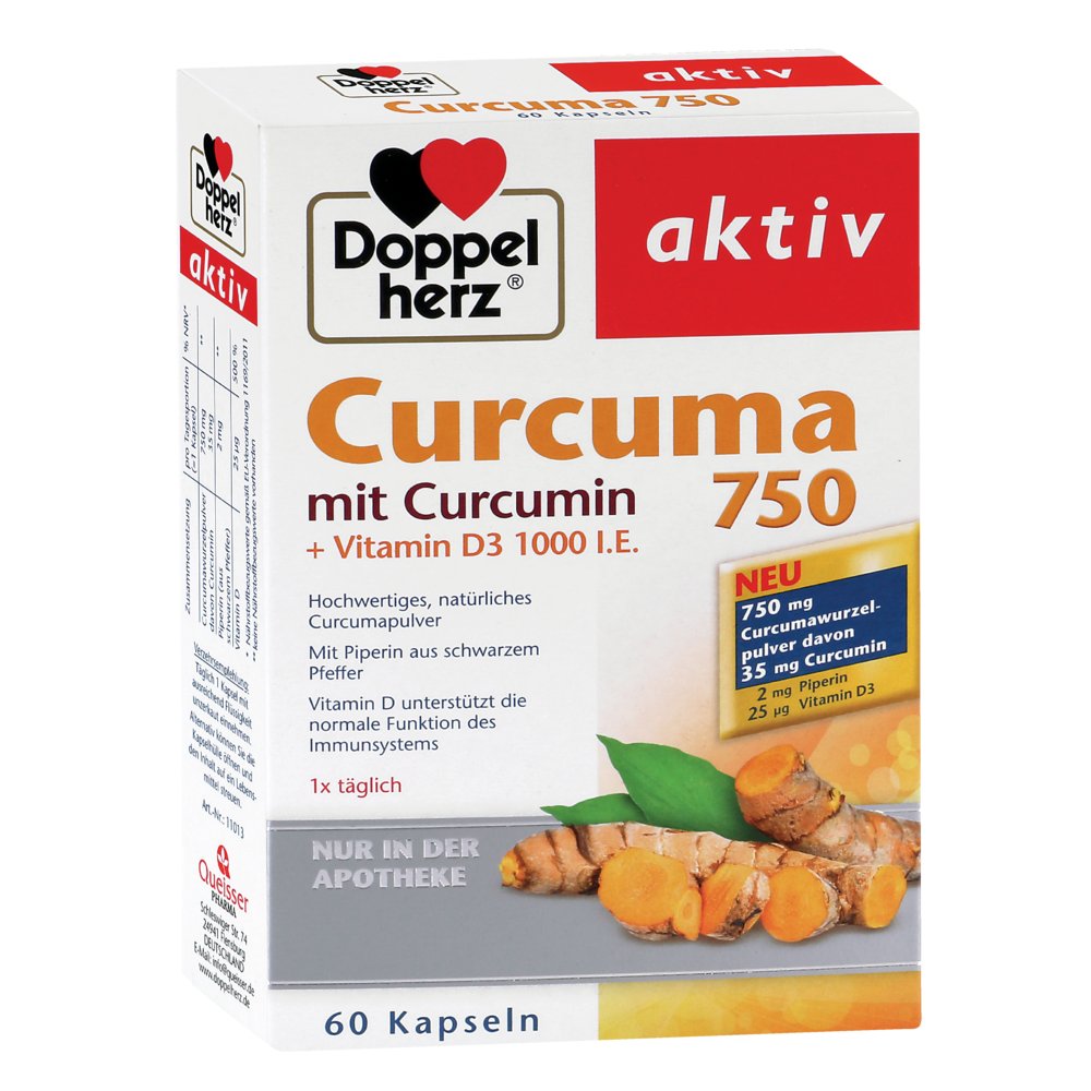 DOPPELHERZ Curcuma 750 Kapseln