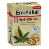 EM-EUKAL Bonbons Hanf-Zitrone zuckerfrei Box
