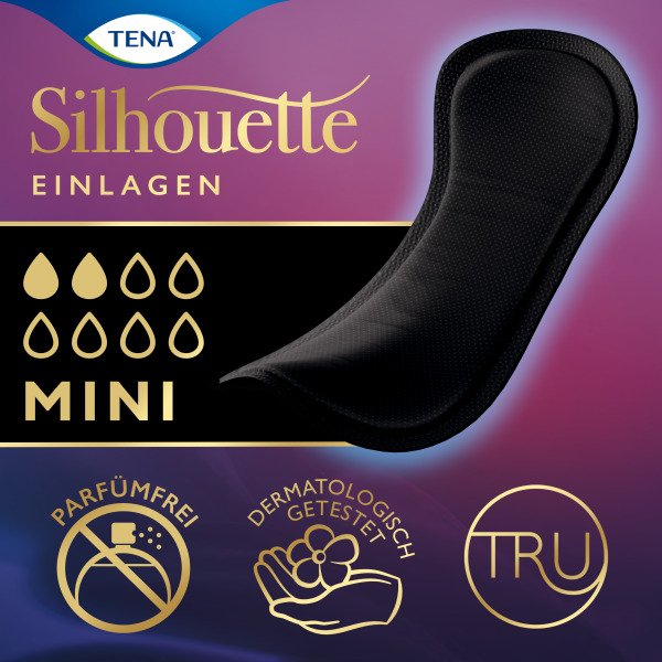 TENA SILHOUETTE Inkontinenz Einlagen mini noir