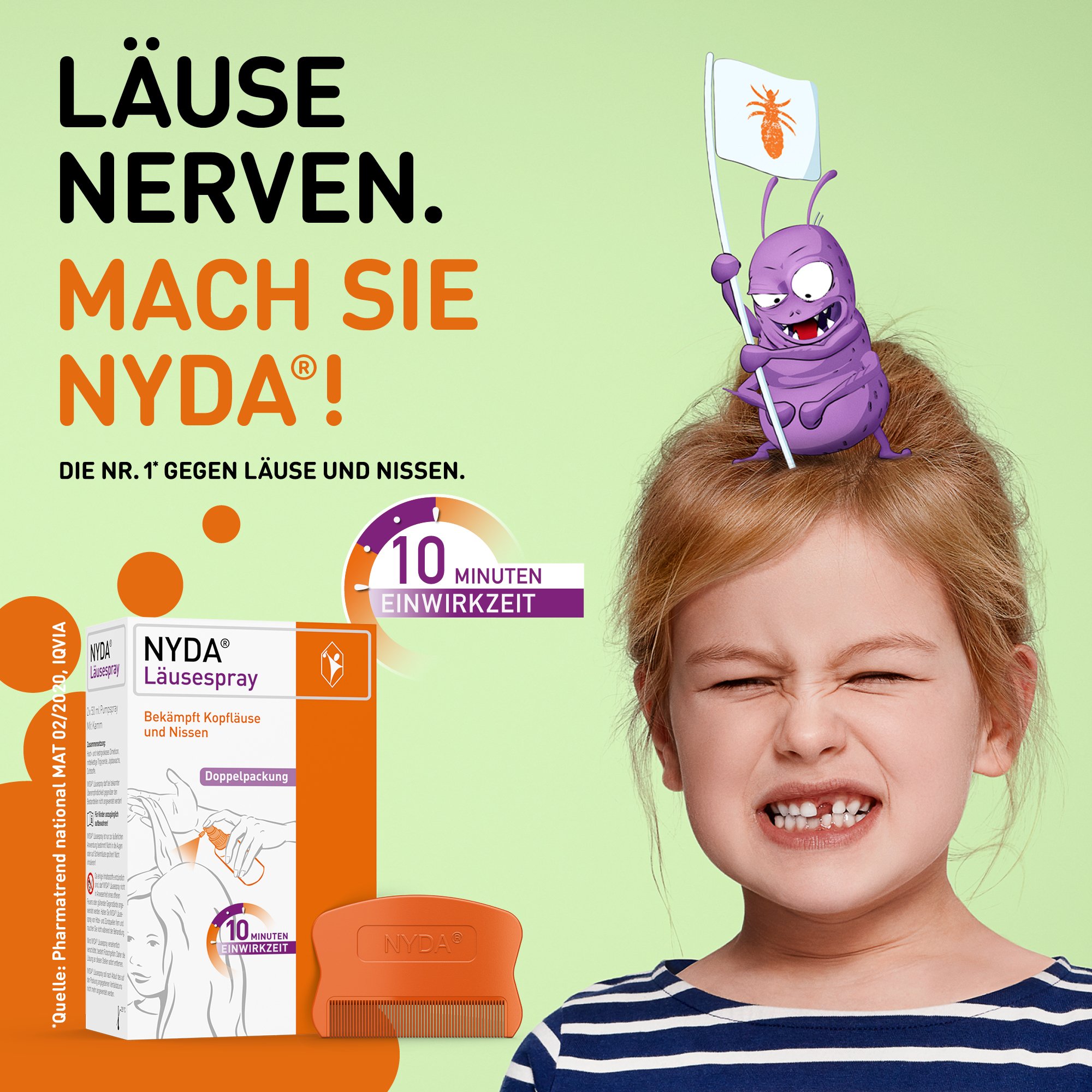 NYDA Läusespray gegen Köpfläuse & Nissen