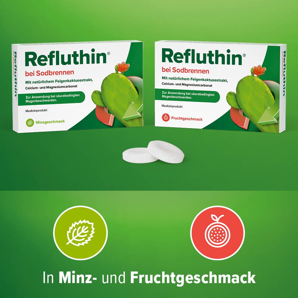 Refluthin® bei Sodbrennen Kautabletten Frucht 48 Stück