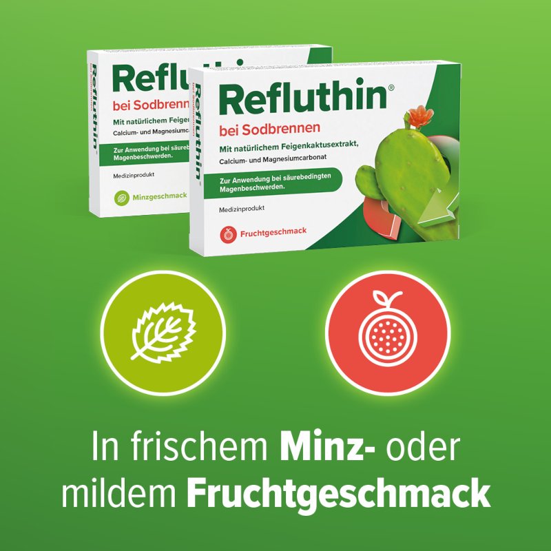Refluthin® bei Sodbrennen Kautabletten Frucht 48 Stück