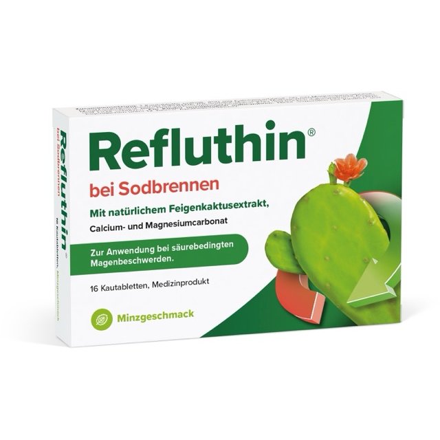 Refluthin® bei Sodbrennen Kautabletten Minze 16 Stück
