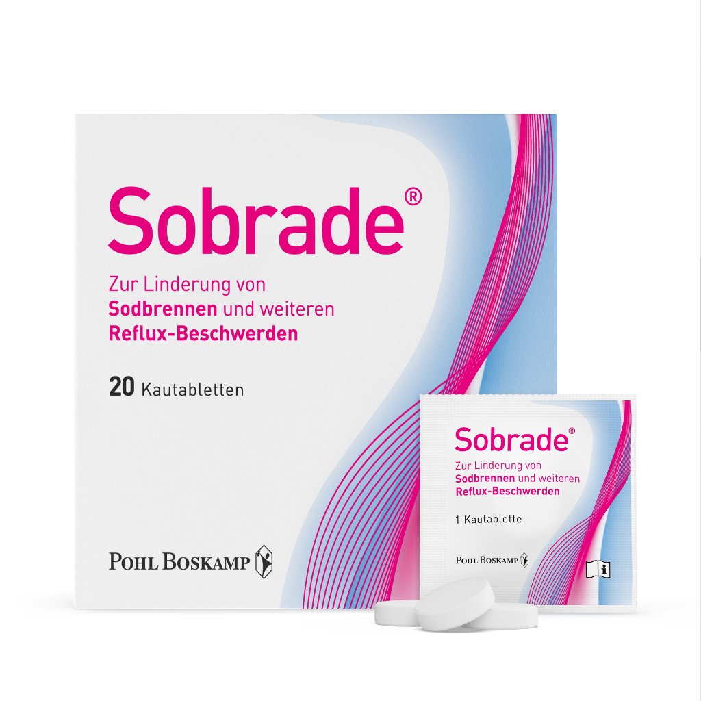 Sobrade Kautabletten zur Linderung von Sodbrennen 20Stk.