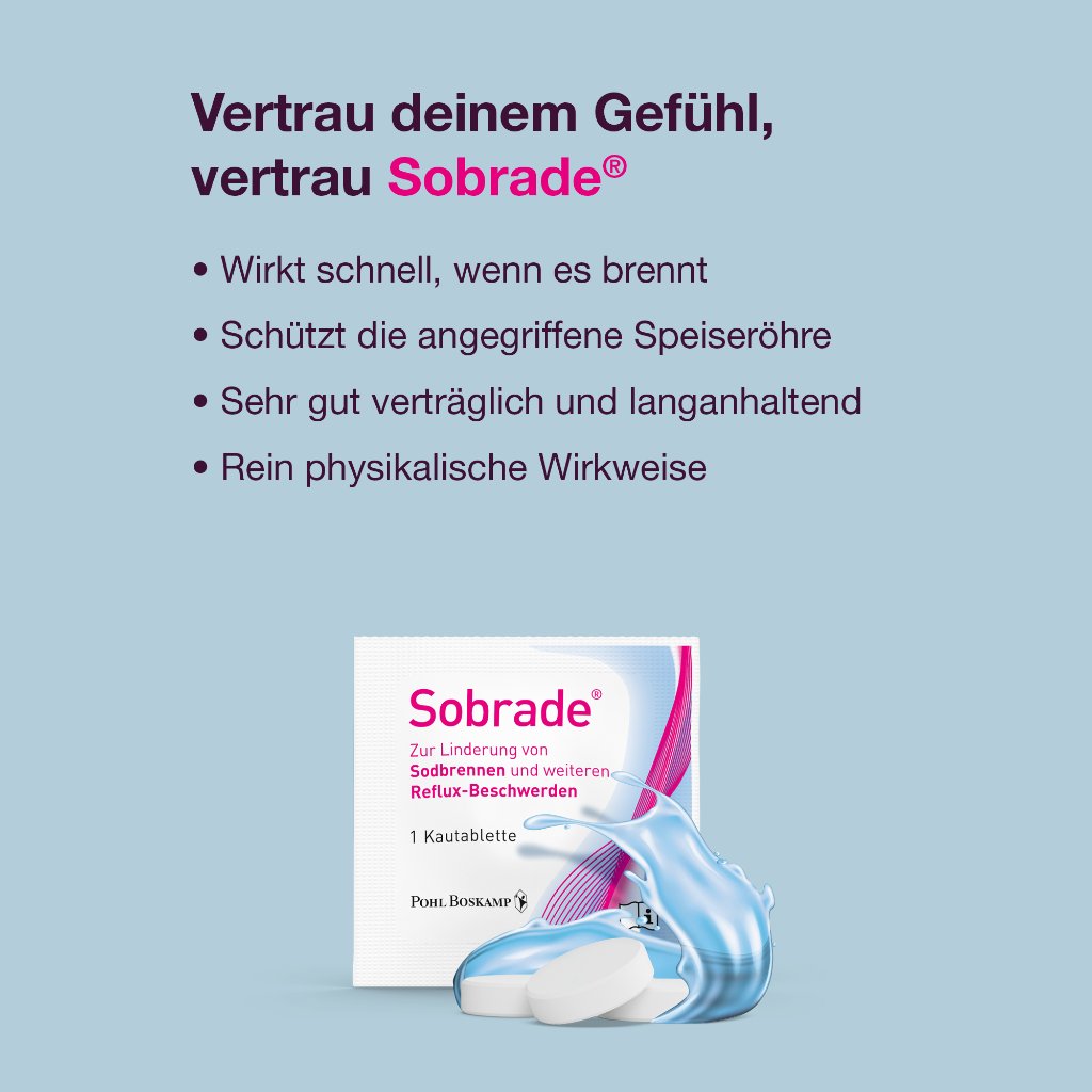 Sobrade Kautabletten zur Linderung von Sodbrennen 20Stk.