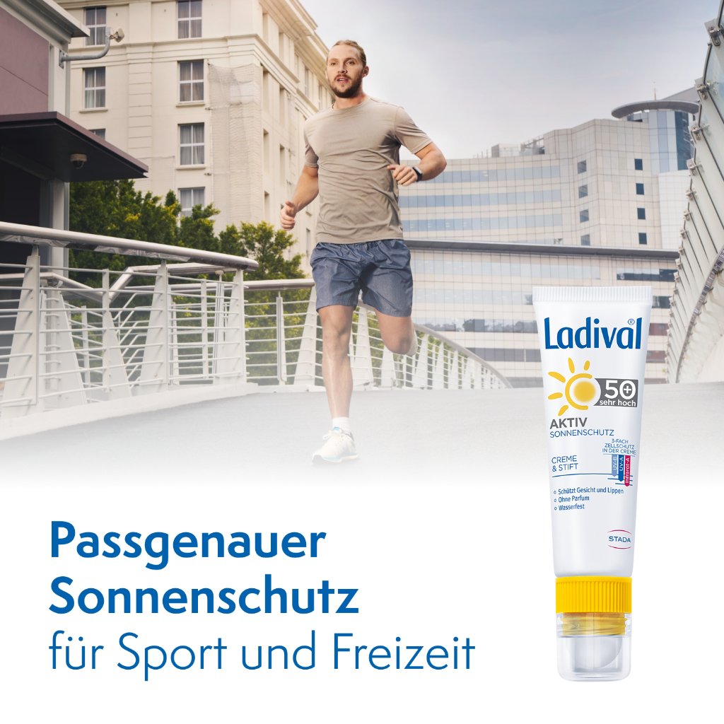 LADIVAL Aktiv Sonnenschutz Gesicht&Lippen LSF 50+