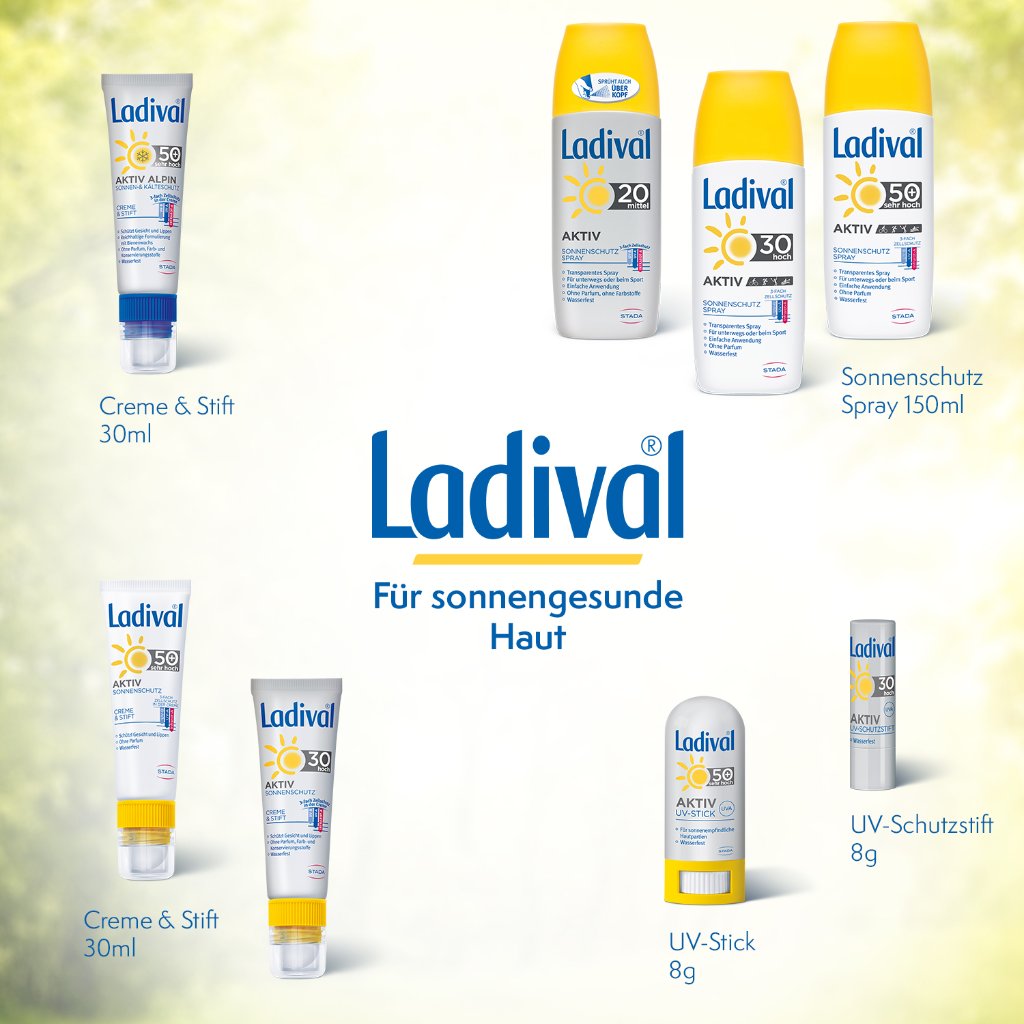 LADIVAL Aktiv Sonnenschutz Gesicht&Lippen LSF 50+