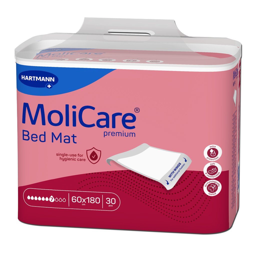MOLICARE Premium Bed Mat 7 Tropfen mit Flügeln 60x180 cm