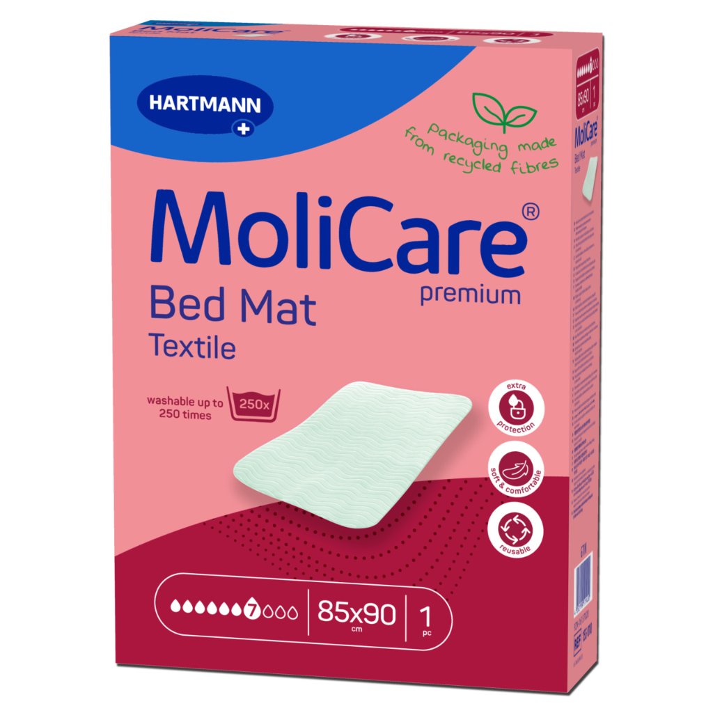 MOLICARE Premium Bed Mat Textile 7 Tropfen 85x90cm