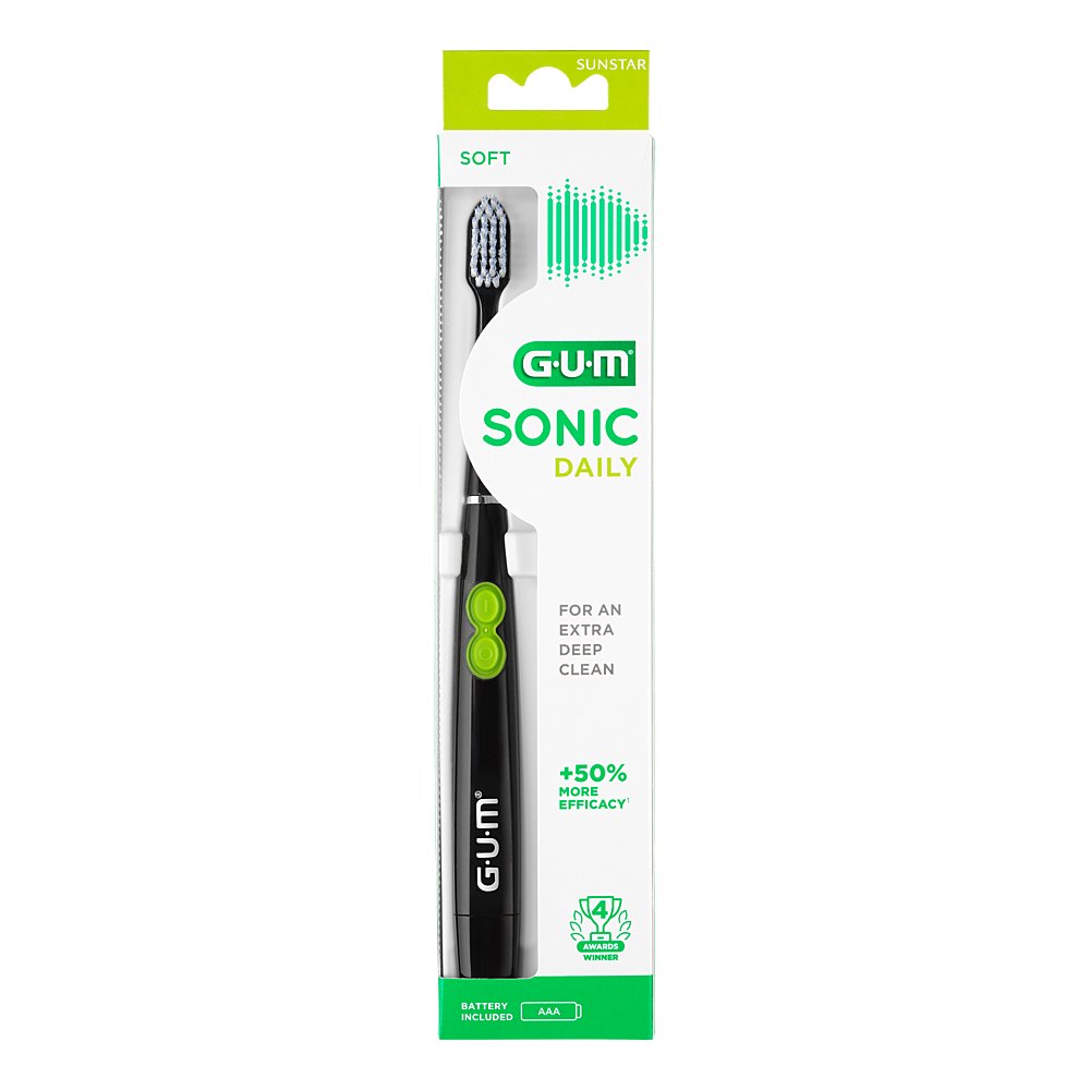 GUM SONIC DAILY Schallzahnbürste schwarz