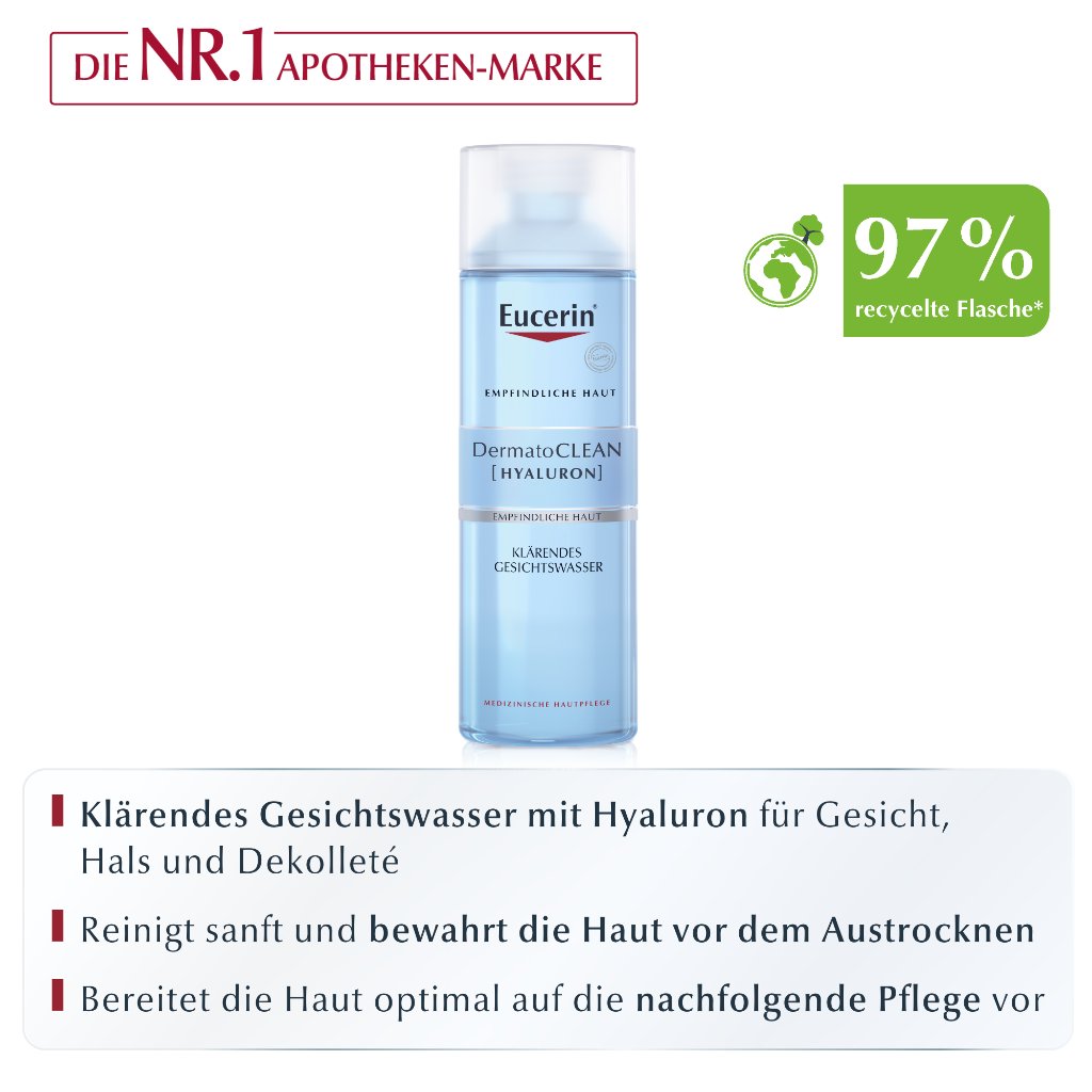 EUCERIN DermatoCLEAN Hyaluron klär.Gesichtswasser