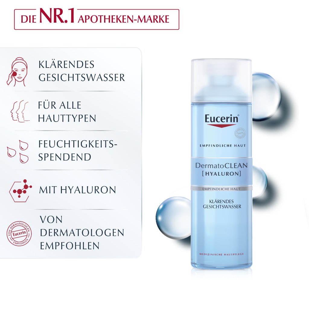 EUCERIN DermatoCLEAN Hyaluron klär.Gesichtswasser