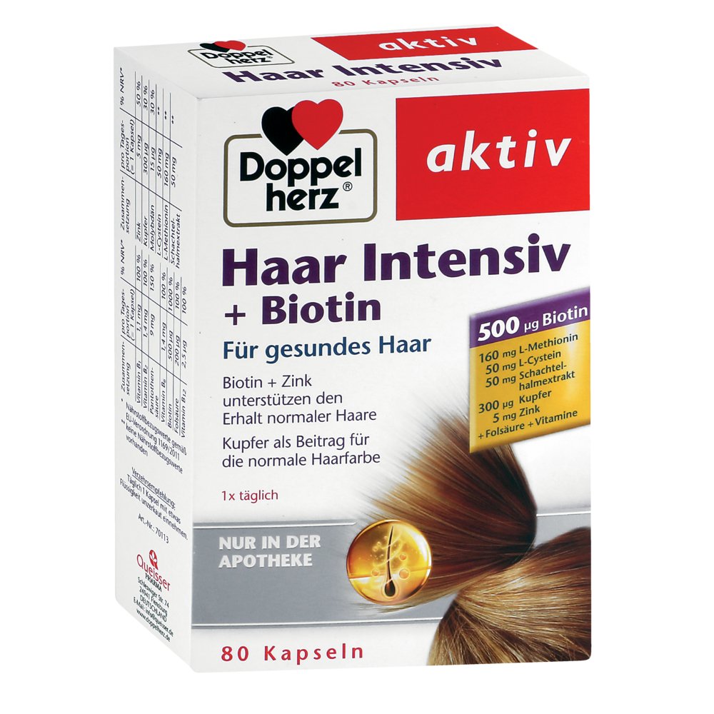 DOPPELHERZ Haar Intensiv+Biotin Kapseln