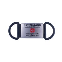 NOTFALL-ID Notfall Tag Silikon schwarz