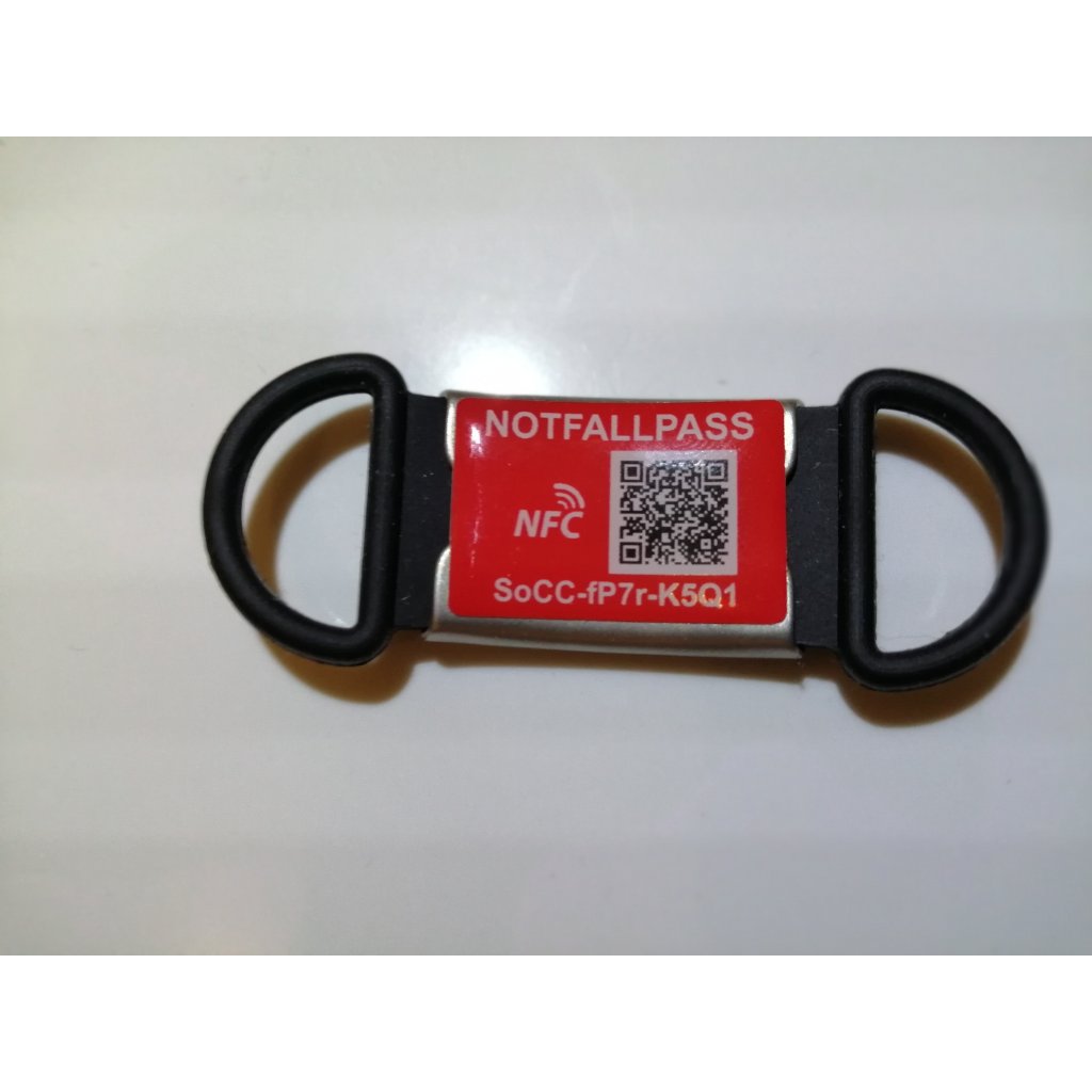 NOTFALL-ID Notfall Tag Silikon schwarz
